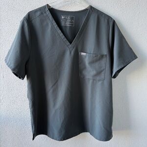 Figs Scrub Top Gray Women XXL Short Sleeve 1 Pocket‎ Technical Collection V Neck